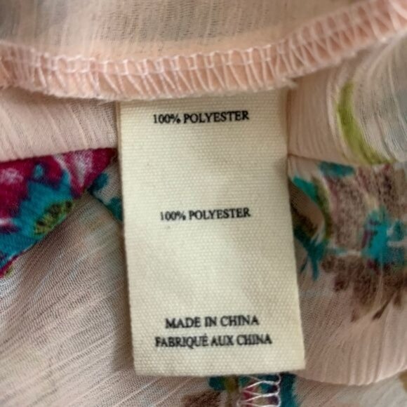 Steve Madden Top Womens Medium Shirt Blouse Sleeveless Tank Floral Boho Cottage - Picture 12 of 12